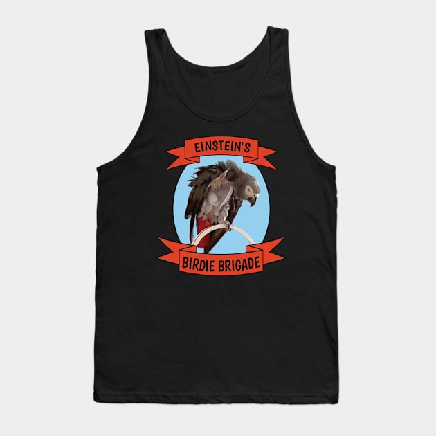 Birdie Brigade African Grey Parrot - Bare Chest Tank Top by Einstein Parrot